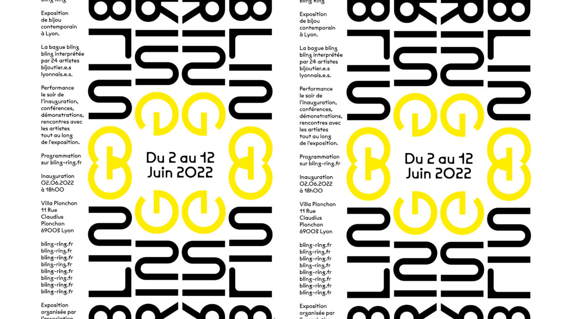 PREMIÈRE EXPOSITION ÉPONYME  « BLING RING » du 2 au 12 juin 2022.  Plateau d’exposition de la Friche artistique Lamartine,Villa Pionchon,  Lyon 3ème.